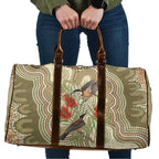 Australia Eastern Spinebill Travel Bag Aussie Honeyeater Bottlebrush Indigenous Art - Aussie Hoodie