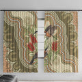 Australia Eastern Spinebill Window Curtain Aussie Honeyeater Bottlebrush Indigenous Art - Aussie Hoodie