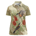 Australia Eastern Spinebill Women Polo Shirt Aussie Honeyeater Bottlebrush Indigenous Art - Aussie Hoodie
