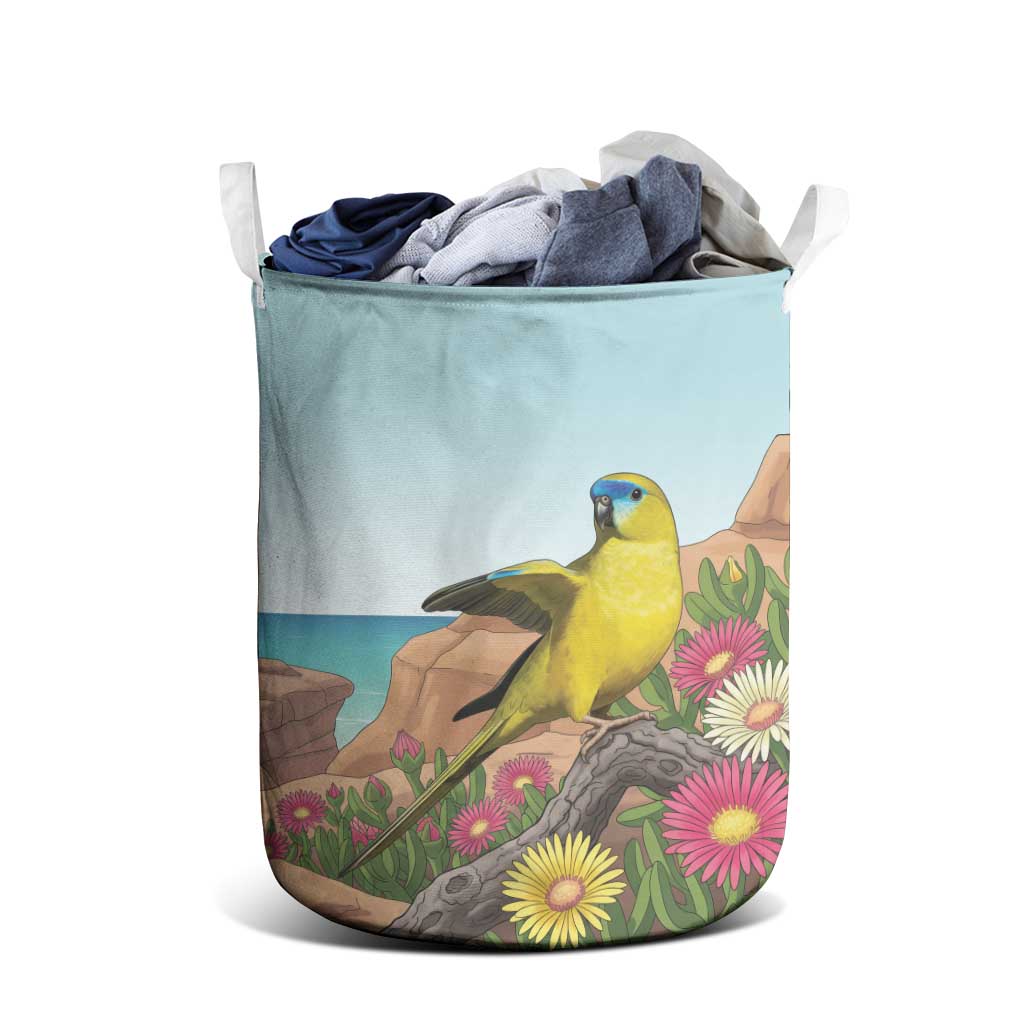 Australia Rock Parrot Laundry Basket Pigface Carpobrotus Rocky Island Vibes - Aussie Hoodie