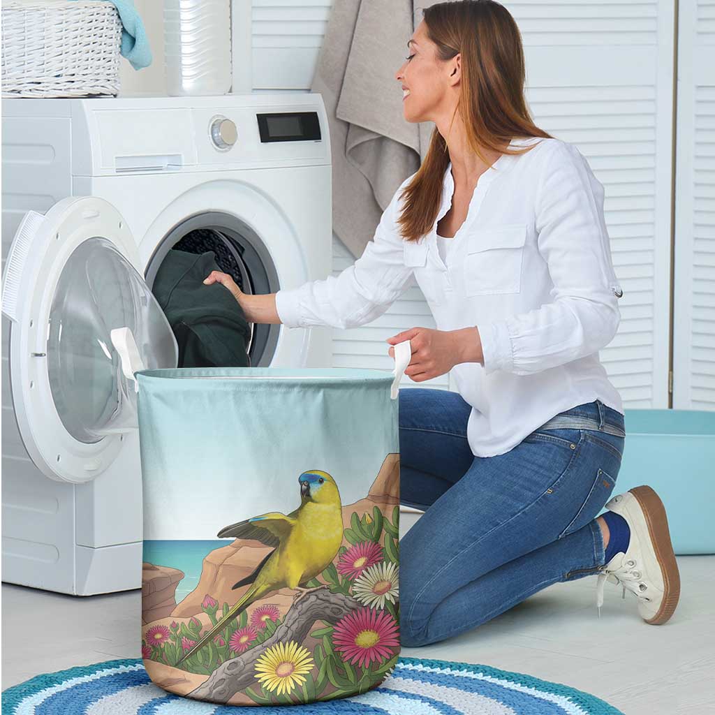 Australia Rock Parrot Laundry Basket Pigface Carpobrotus Rocky Island Vibes - Aussie Hoodie