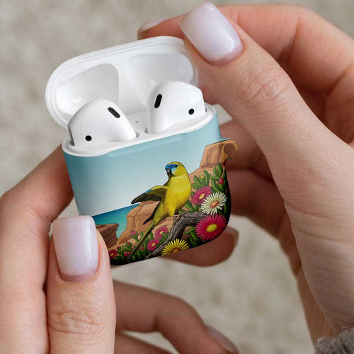 Australia Rock Parrot AirPods Case Pigface Carpobrotus Rocky Island Vibes - Aussie Hoodie