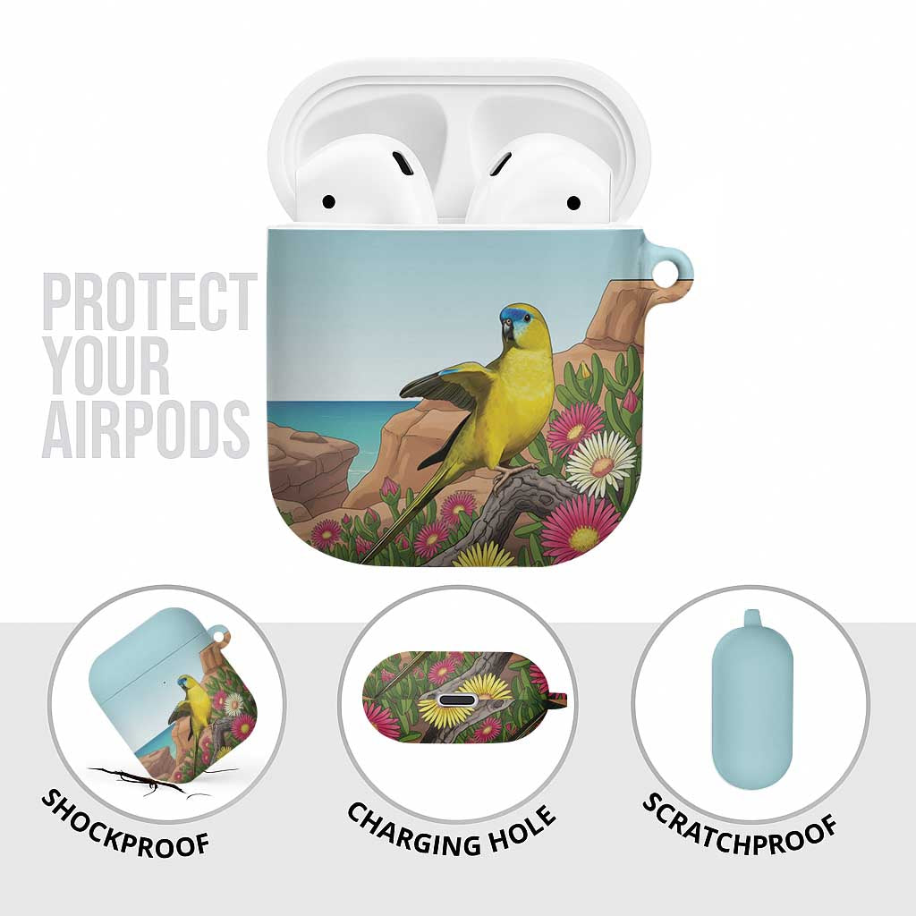 Australia Rock Parrot AirPods Case Pigface Carpobrotus Rocky Island Vibes - Aussie Hoodie