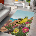 Australia Rock Parrot Area Rug Pigface Carpobrotus Rocky Island Vibes - Aussie Hoodie