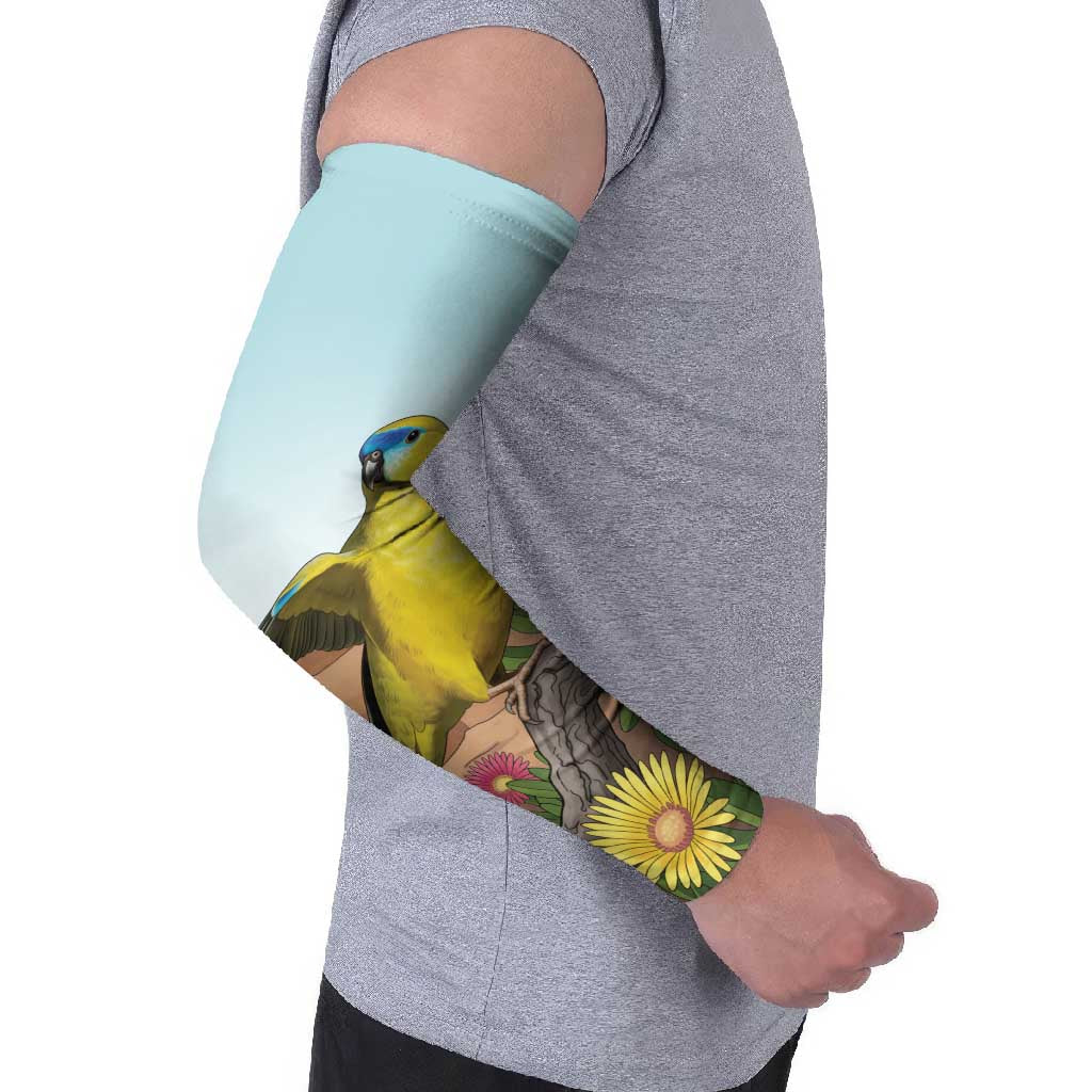Australia Rock Parrot Arm Sleeves Pigface Carpobrotus Rocky Island Vibes - Aussie Hoodie