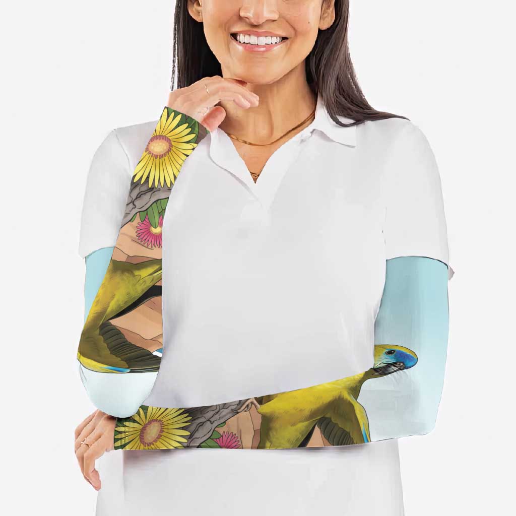 Australia Rock Parrot Arm Sleeves Pigface Carpobrotus Rocky Island Vibes - Aussie Hoodie