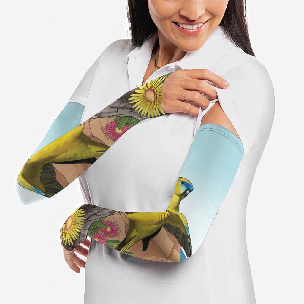 Australia Rock Parrot Arm Sleeves Pigface Carpobrotus Rocky Island Vibes - Aussie Hoodie