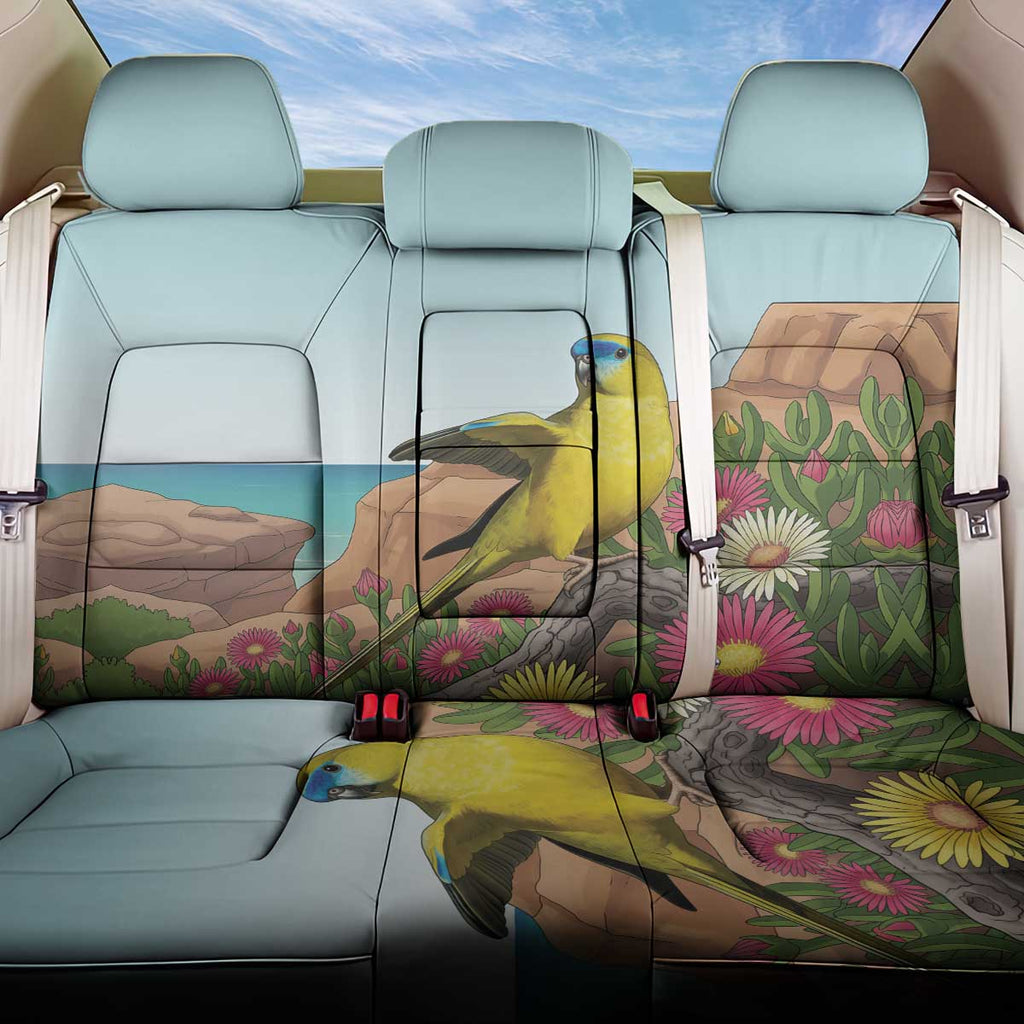 Australia Rock Parrot Back Car Seat Cover Pigface Carpobrotus Rocky Island Vibes - Aussie Hoodie