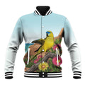 Australia Rock Parrot Baseball Jacket Pigface Carpobrotus Rocky Island Vibes - Aussie Hoodie