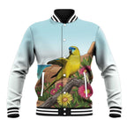 Australia Rock Parrot Baseball Jacket Pigface Carpobrotus Rocky Island Vibes - Aussie Hoodie