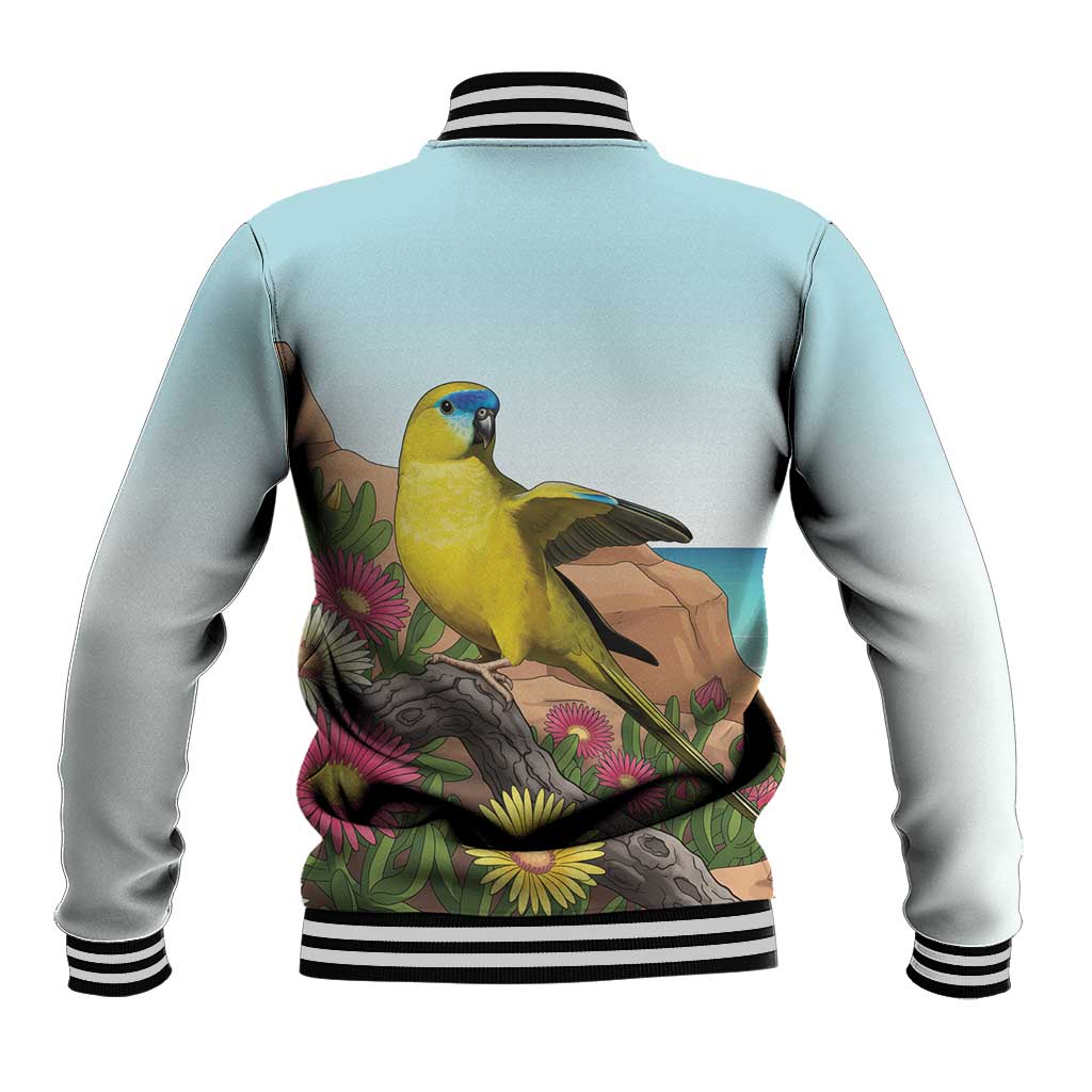 Australia Rock Parrot Baseball Jacket Pigface Carpobrotus Rocky Island Vibes - Aussie Hoodie