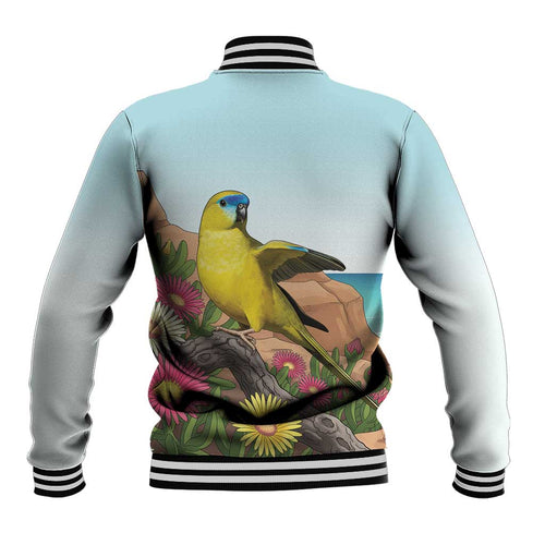 Australia Rock Parrot Baseball Jacket Pigface Carpobrotus Rocky Island Vibes - Aussie Hoodie