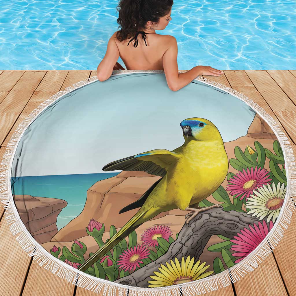 Australia Rock Parrot Beach Blanket Pigface Carpobrotus Rocky Island Vibes - Aussie Hoodie