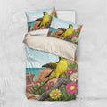 Australia Rock Parrot Bedding Set Pigface Carpobrotus Rocky Island Vibes - Aussie Hoodie