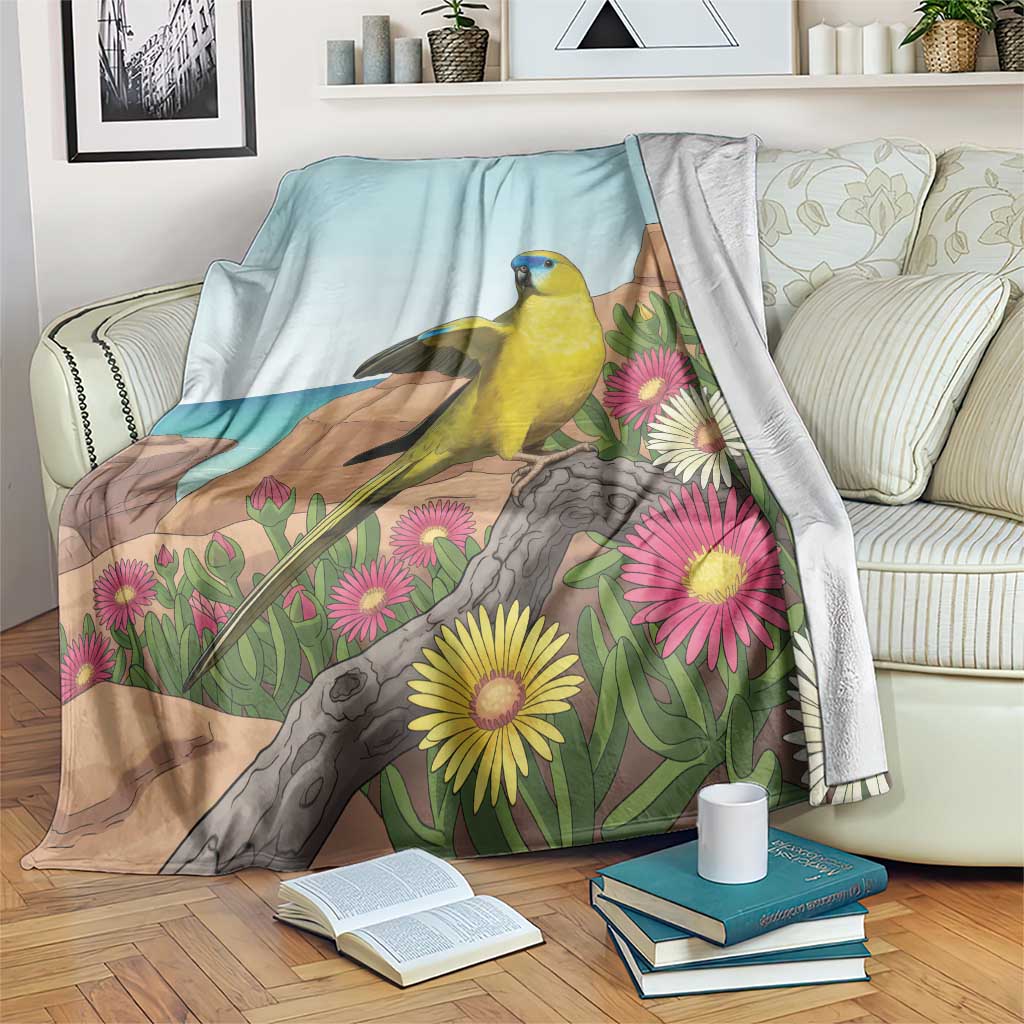 Australia Rock Parrot Blanket Pigface Carpobrotus Rocky Island Vibes - Aussie Hoodie