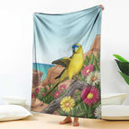 Australia Rock Parrot Blanket Pigface Carpobrotus Rocky Island Vibes - Aussie Hoodie