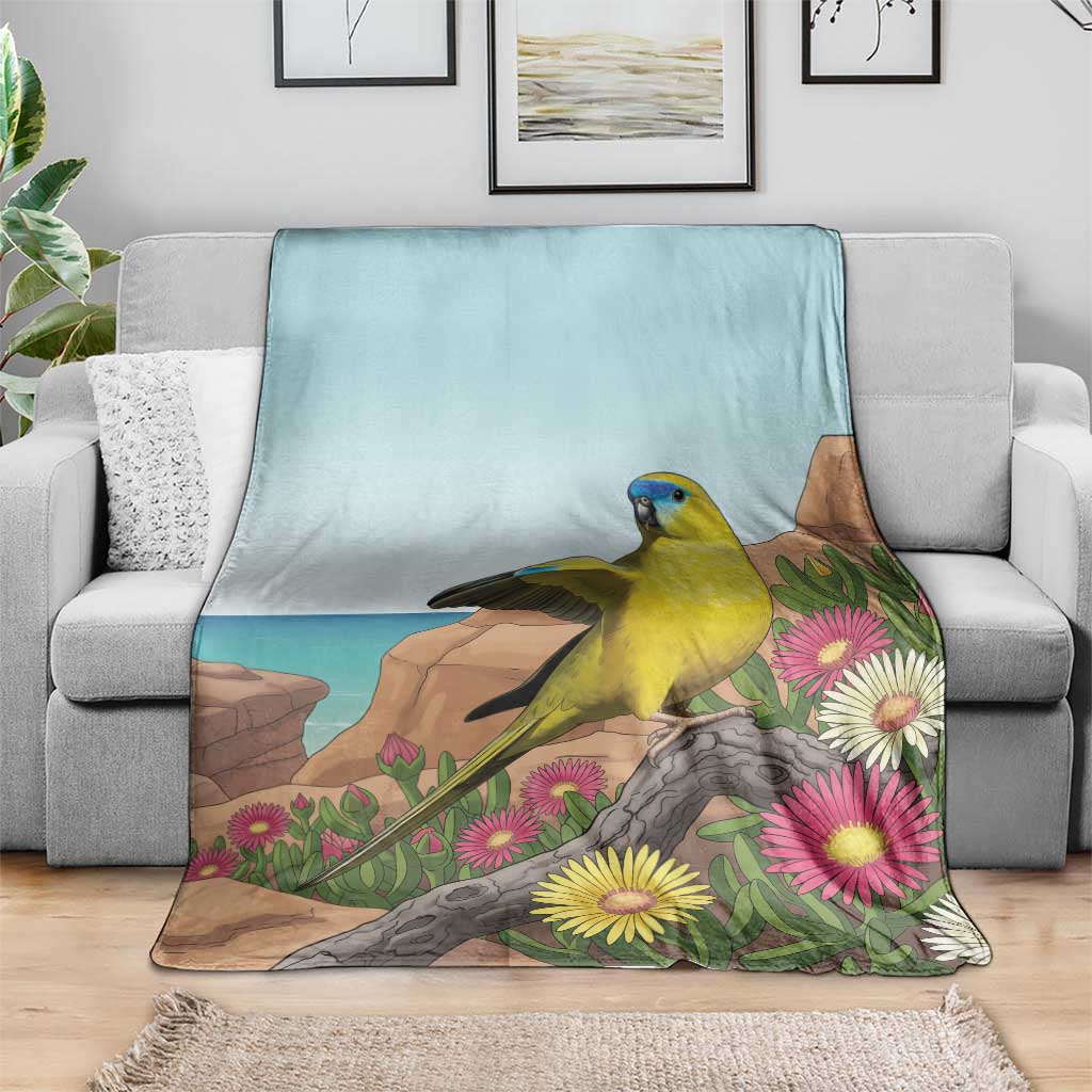 Australia Rock Parrot Blanket Pigface Carpobrotus Rocky Island Vibes - Aussie Hoodie