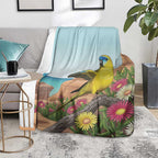 Australia Rock Parrot Blanket Pigface Carpobrotus Rocky Island Vibes - Aussie Hoodie