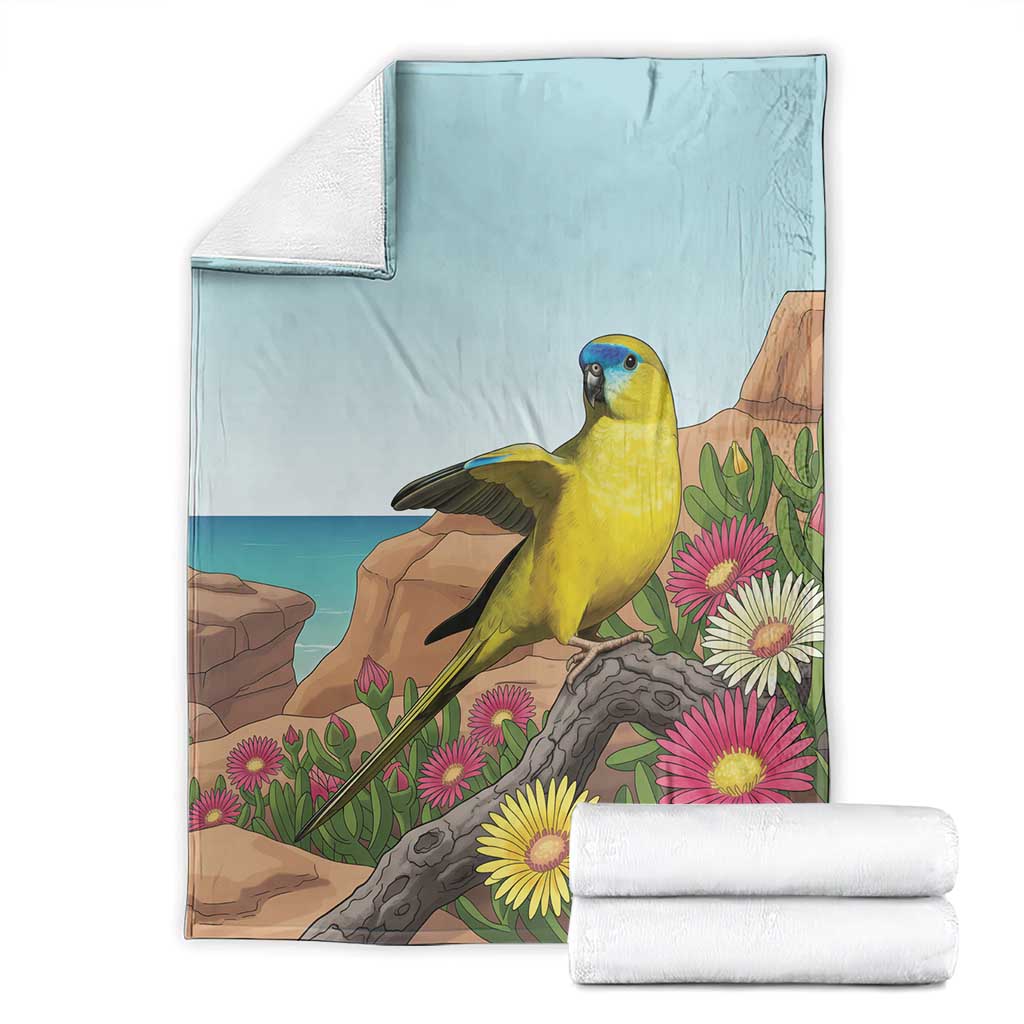 Australia Rock Parrot Blanket Pigface Carpobrotus Rocky Island Vibes - Aussie Hoodie