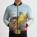 Australia Rock Parrot Bomber Puffer Jacket Pigface Carpobrotus Rocky Island Vibes - Aussie Hoodie