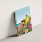 Australia Rock Parrot Canvas Wall Art Pigface Carpobrotus Rocky Island Vibes - Aussie Hoodie