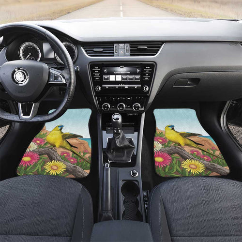 Australia Rock Parrot Car Mats Pigface Carpobrotus Rocky Island Vibes - Aussie Hoodie