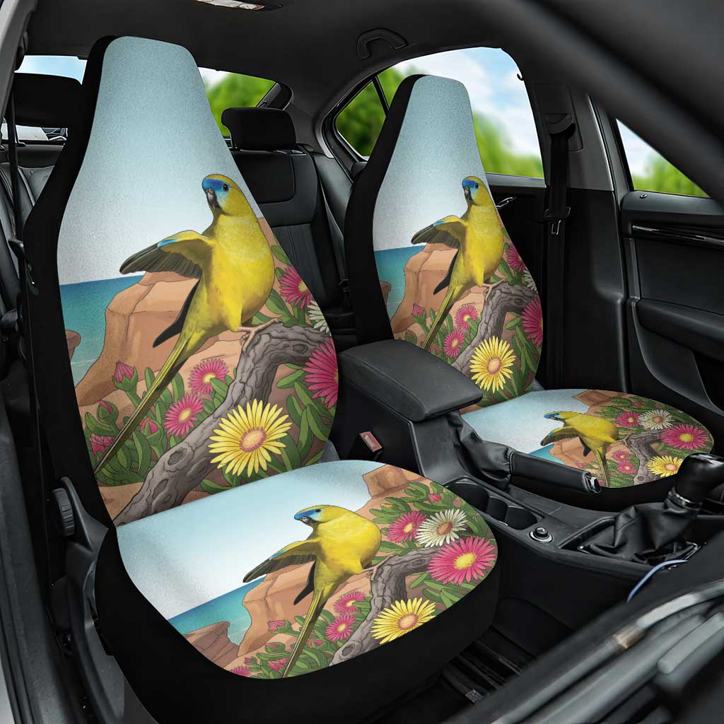Australia Rock Parrot Car Seat Cover Pigface Carpobrotus Rocky Island Vibes - Aussie Hoodie