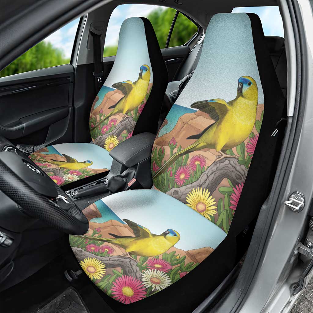 Australia Rock Parrot Car Seat Cover Pigface Carpobrotus Rocky Island Vibes - Aussie Hoodie