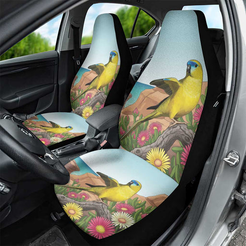 Australia Rock Parrot Car Seat Cover Pigface Carpobrotus Rocky Island Vibes - Aussie Hoodie