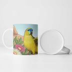 Australia Rock Parrot Ceramic Mug Pigface Carpobrotus Rocky Island Vibes - Aussie Hoodie