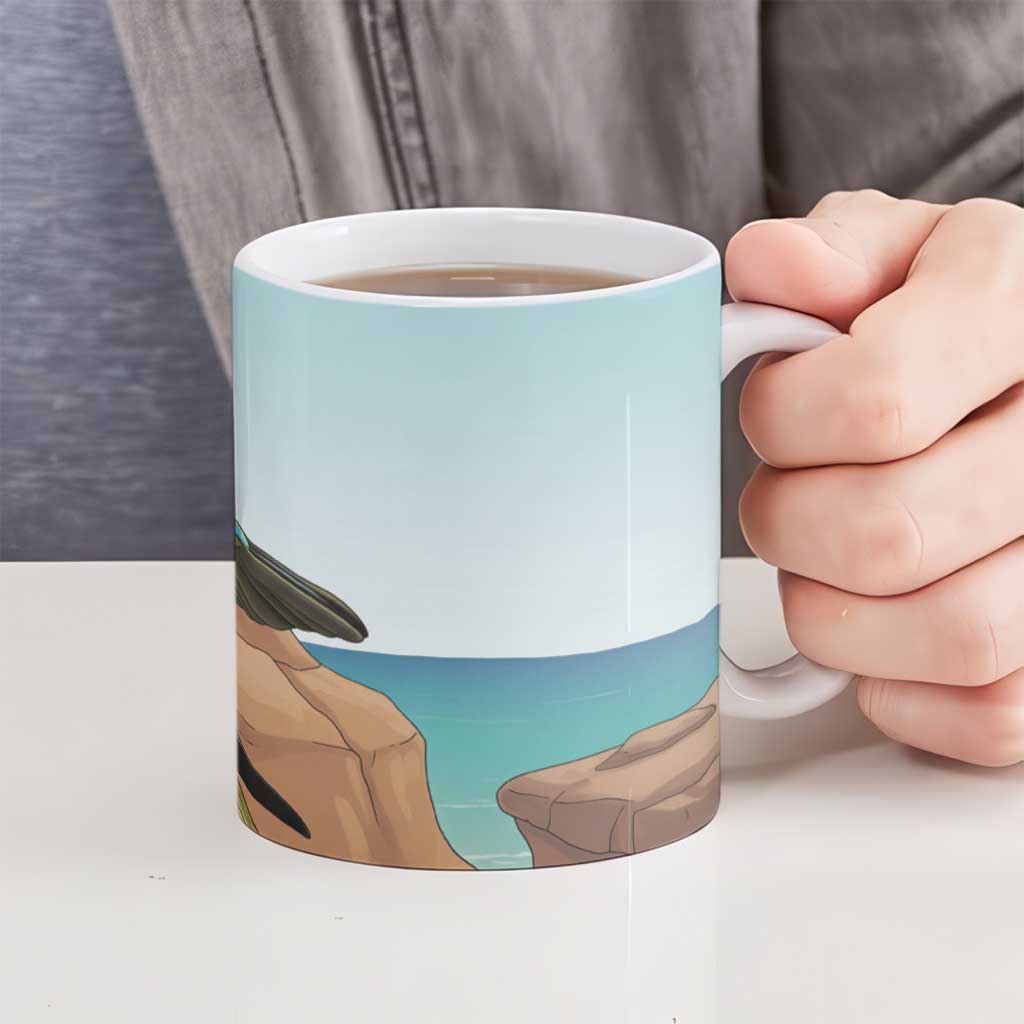 Australia Rock Parrot Ceramic Mug Pigface Carpobrotus Rocky Island Vibes - Aussie Hoodie