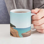Australia Rock Parrot Ceramic Mug Pigface Carpobrotus Rocky Island Vibes - Aussie Hoodie