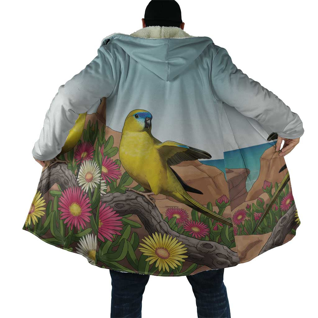 Australia Rock Parrot Cloak Pigface Carpobrotus Rocky Island Vibes - Aussie Hoodie