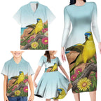 Australia Rock Parrot Family Matching Long Sleeve Bodycon Dress and Hawaiian Shirt Pigface Carpobrotus Rocky Island Vibes - Aussie Hoodie