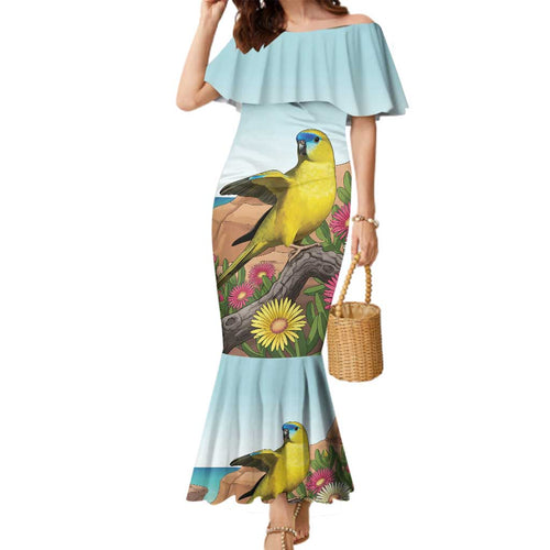 Australia Rock Parrot Family Matching Mermaid Dress and Hawaiian Shirt Pigface Carpobrotus Rocky Island Vibes - Aussie Hoodie