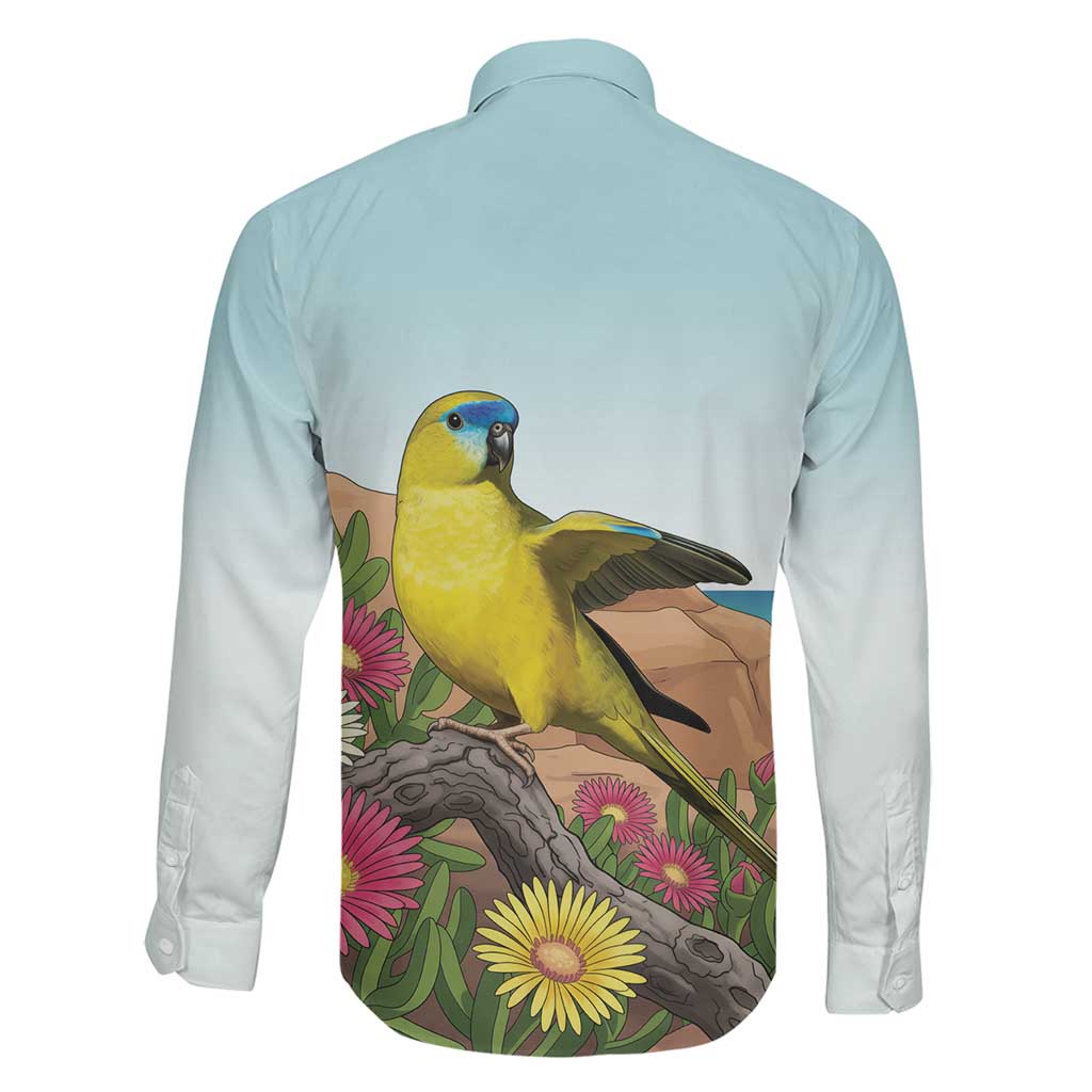 Australia Rock Parrot Family Matching Off The Shoulder Long Sleeve Dress and Hawaiian Shirt Pigface Carpobrotus Rocky Island Vibes - Aussie Hoodie