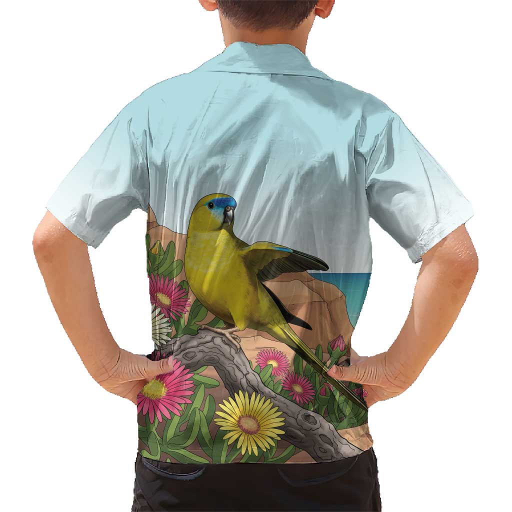 Australia Rock Parrot Family Matching Off Shoulder Short Dress and Hawaiian Shirt Pigface Carpobrotus Rocky Island Vibes - Aussie Hoodie