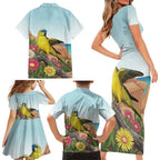 Australia Rock Parrot Family Matching Short Sleeve Bodycon Dress and Hawaiian Shirt Pigface Carpobrotus Rocky Island Vibes - Aussie Hoodie