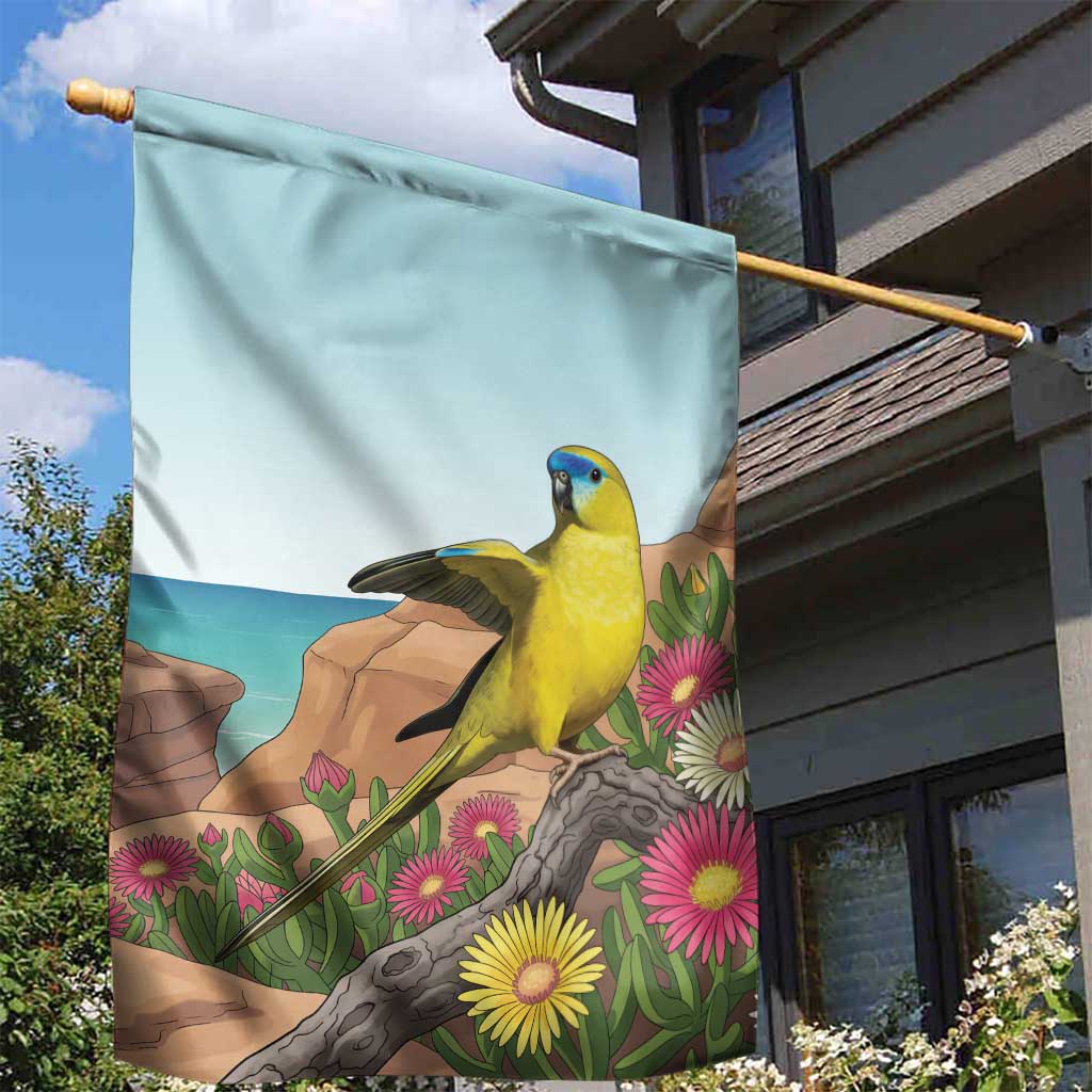 Australia Rock Parrot Garden Flag Pigface Carpobrotus Rocky Island Vibes - Aussie Hoodie