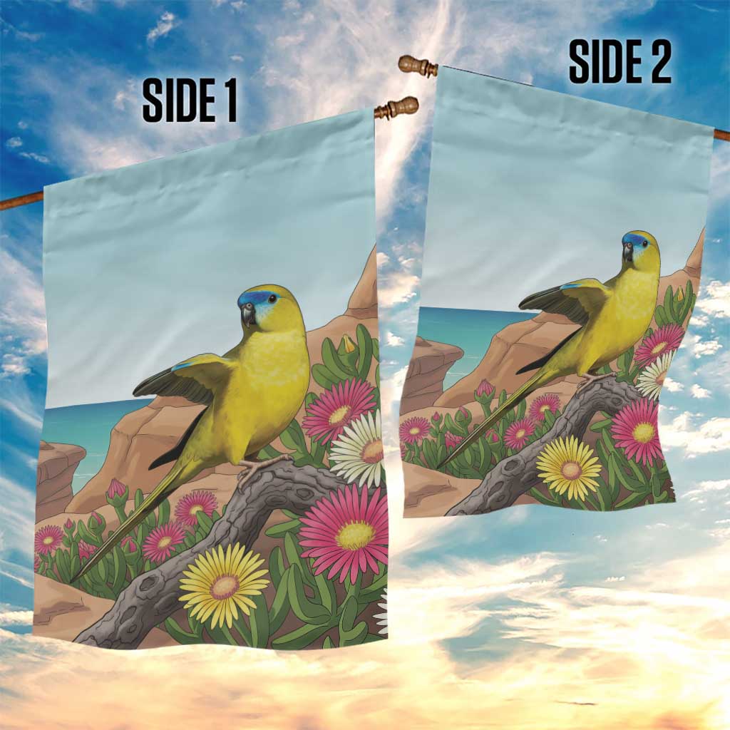 Australia Rock Parrot Garden Flag Pigface Carpobrotus Rocky Island Vibes - Aussie Hoodie