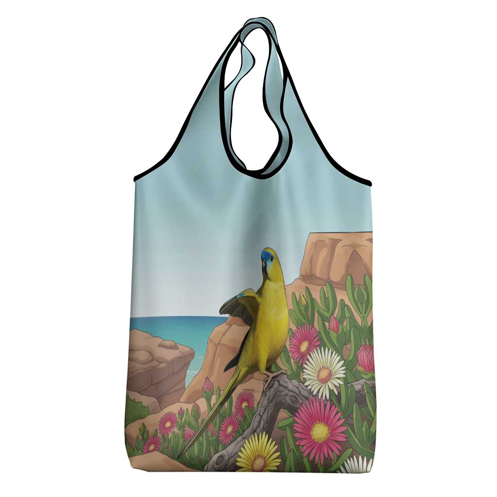 Australia Rock Parrot Grocery Bag Pigface Carpobrotus Rocky Island Vibes - Aussie Hoodie