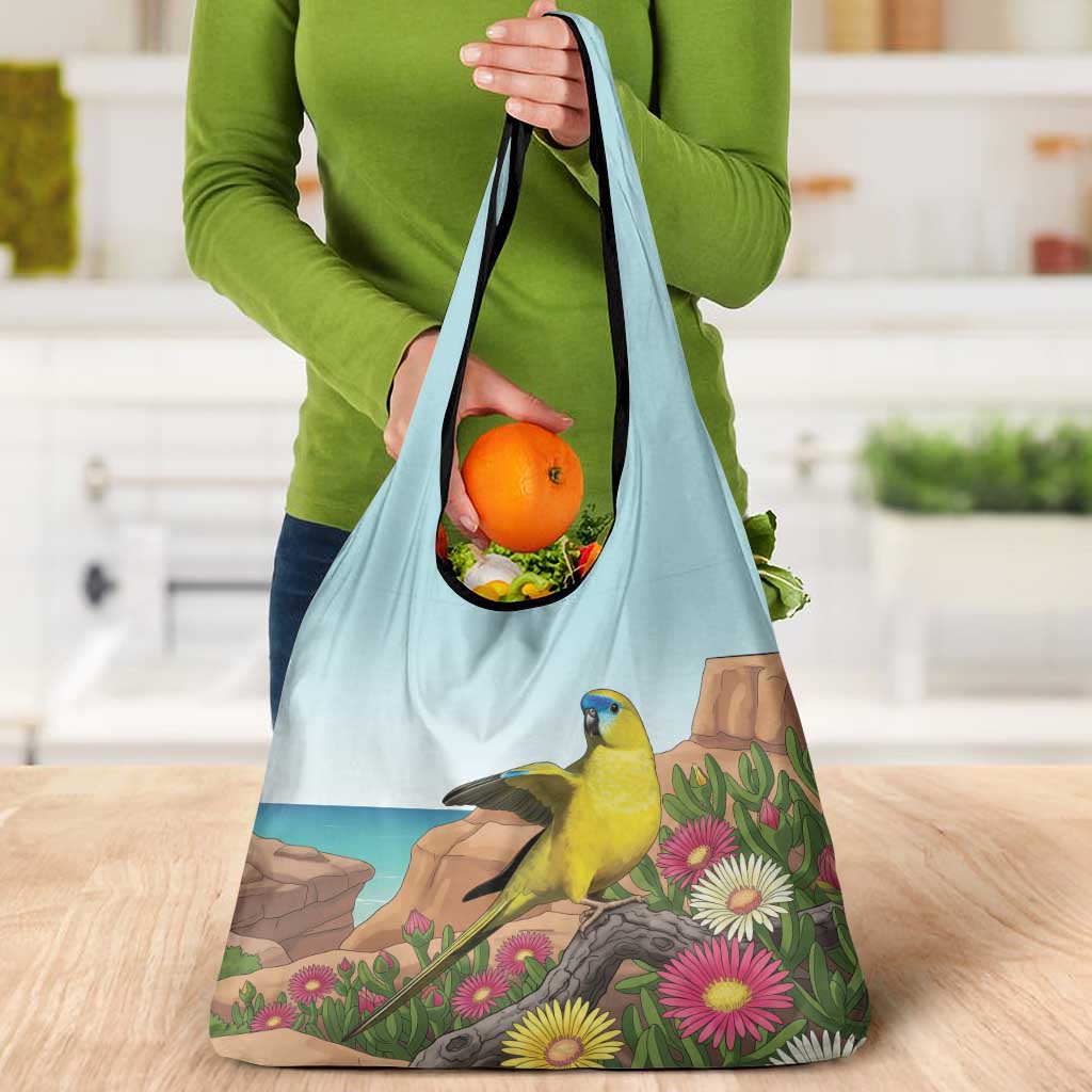 Australia Rock Parrot Grocery Bag Pigface Carpobrotus Rocky Island Vibes - Aussie Hoodie