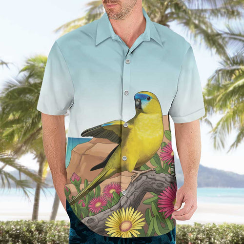 Australia Rock Parrot Hawaiian Shirt Pigface Carpobrotus Rocky Island Vibes - Aussie Hoodie