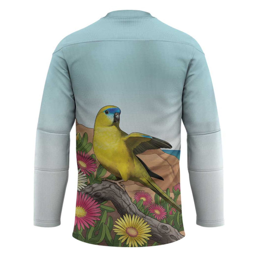 Australia Rock Parrot Hockey Jersey Pigface Carpobrotus Rocky Island Vibes - Aussie Hoodie