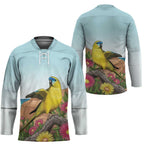 Australia Rock Parrot Hockey Jersey Pigface Carpobrotus Rocky Island Vibes - Aussie Hoodie