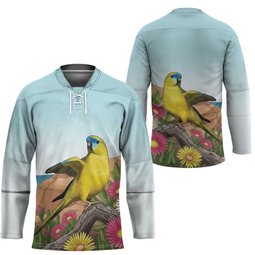 Australia Rock Parrot Hockey Jersey Pigface Carpobrotus Rocky Island Vibes - Aussie Hoodie