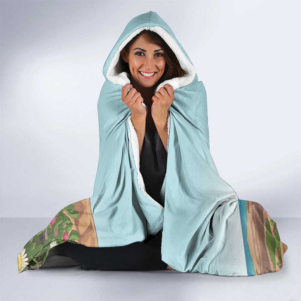 Australia Rock Parrot Hooded Blanket Pigface Carpobrotus Rocky Island Vibes - Aussie Hoodie