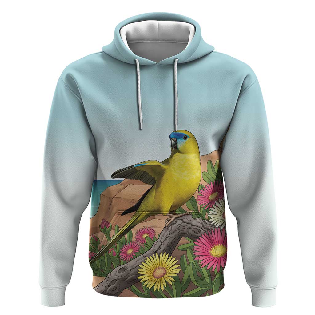 Australia Rock Parrot Hoodie Pigface Carpobrotus Rocky Island Vibes - Aussie Hoodie
