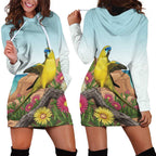 Australia Rock Parrot Hoodie Dress Pigface Carpobrotus Rocky Island Vibes - Aussie Hoodie