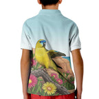 Australia Rock Parrot Kid Polo Shirt Pigface Carpobrotus Rocky Island Vibes - Aussie Hoodie